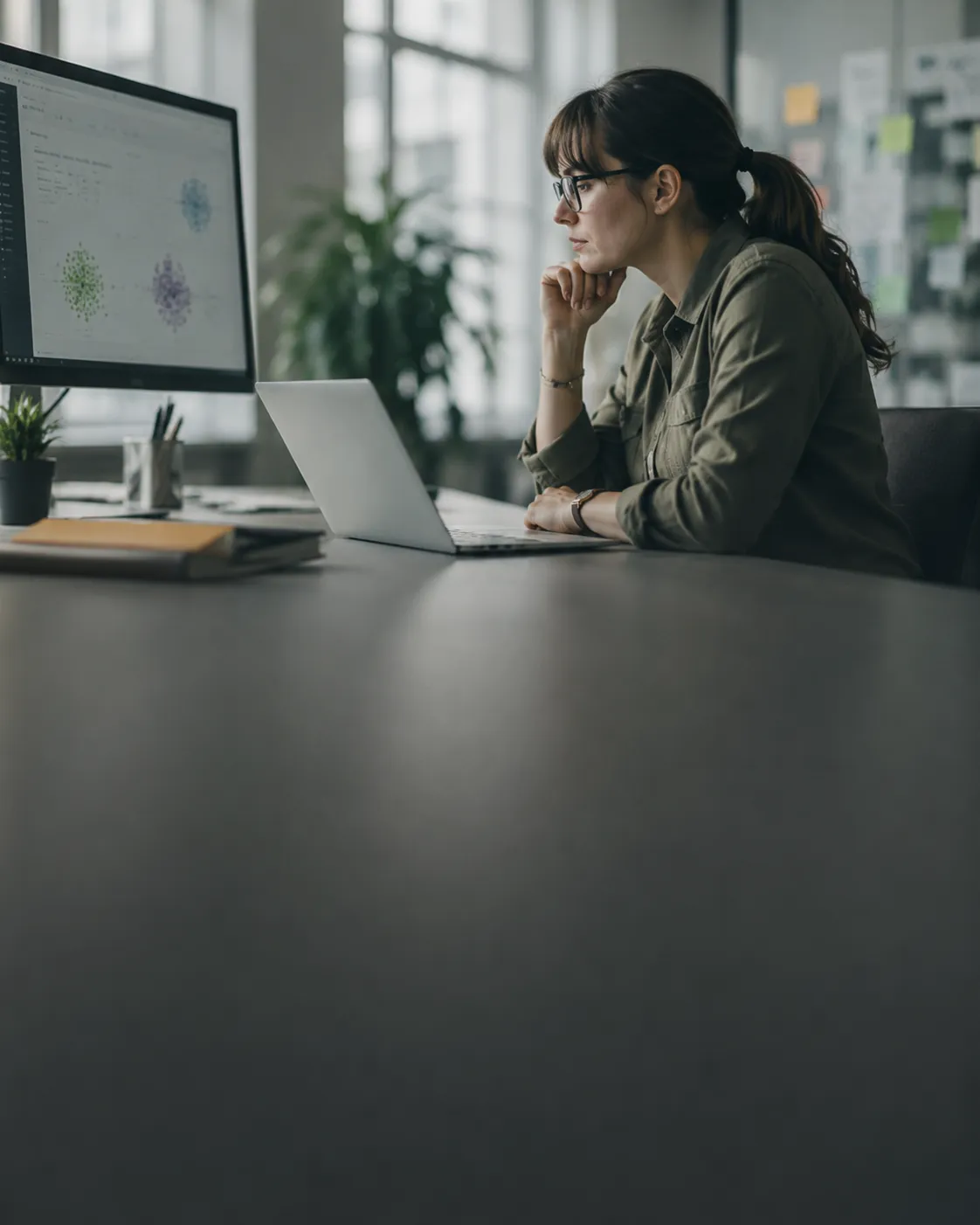 A marketer reviewing live audience clusters.